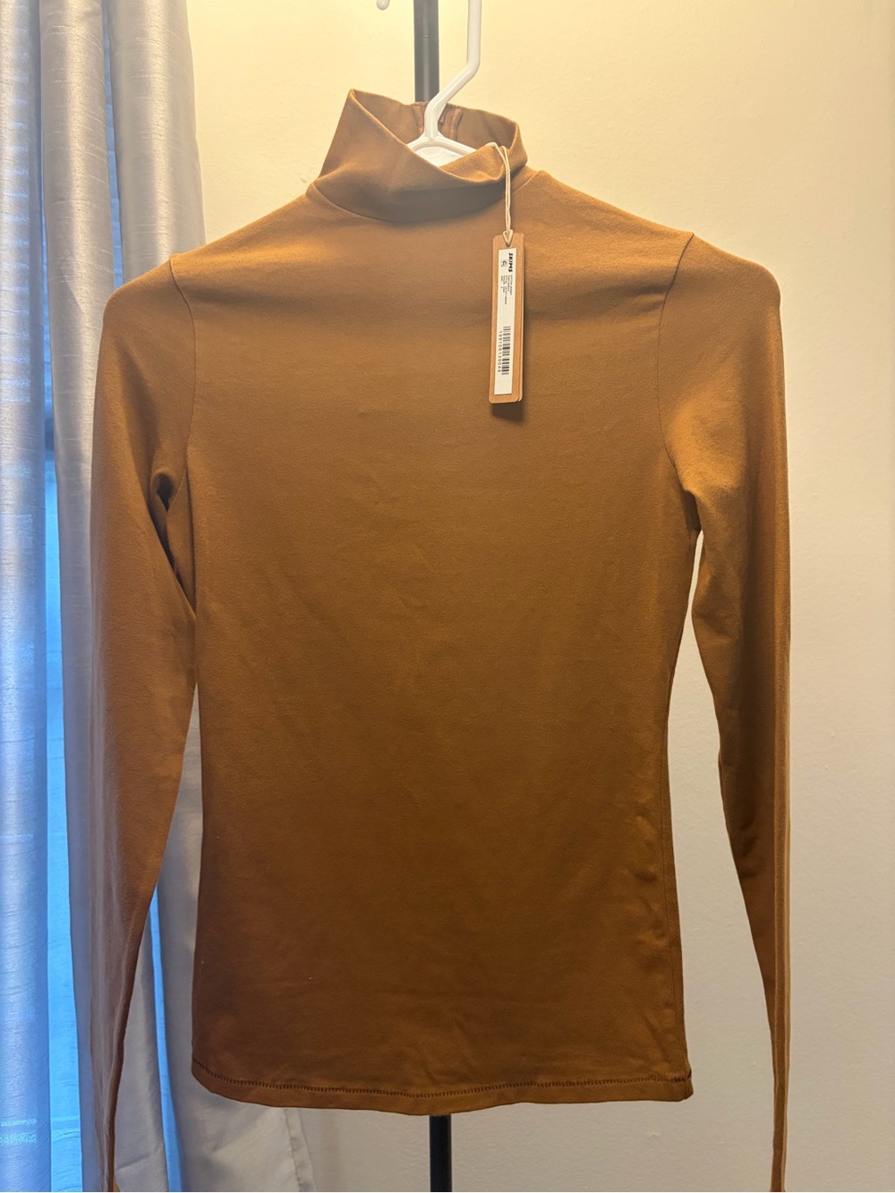 Cotton Jersey Turtleneck (Chai)